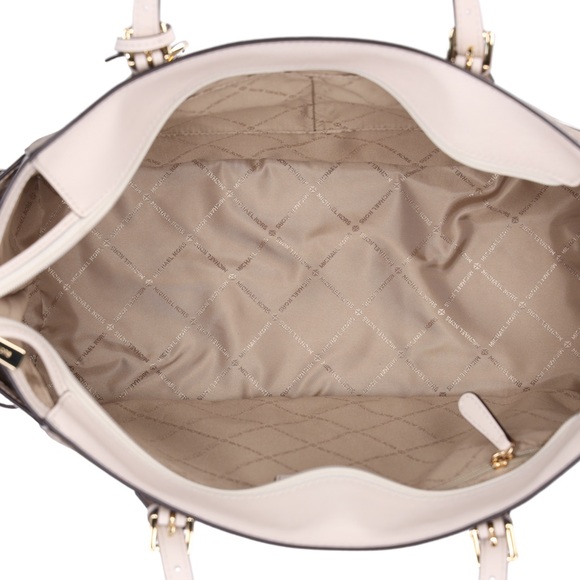 Michael Kors Gilly Large Drawstring Zip Tote Light Cream MK Signature Miami - Picture 6 of 8